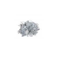 ws-Candle Pot 24cm white/silver..DISCOUNTED