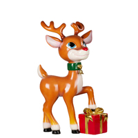 Cute Baby Reindeer w/Present 89cm