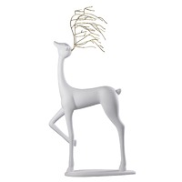 Modern White Deer w/Head Back 158cm