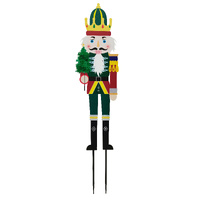 Metal Nutcracker with Tree &amp; Crown