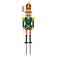 Metal Nutcracker with Staff