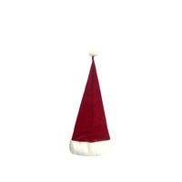 Long Red Velvet Hat