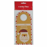 4Pc Wine Bottle Tags