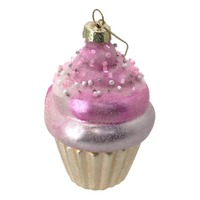 Pink Cupcake 3 Hanging Orn