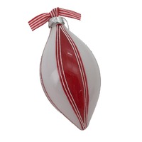 White Red Long Drop Hanging Orn