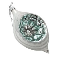 White Blue Long Drop Hanging Orn