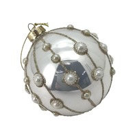 Pearl White Ball Hanging Orn