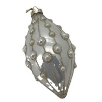 Pearl White Long Drop Hanging Orn