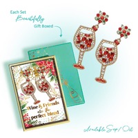 Wine &amp; Friends Earrings