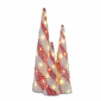 LED Red White Trees Set 3 (60-100cm)