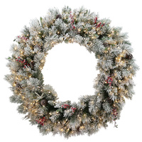 61cm Snowy Bedford Wreath