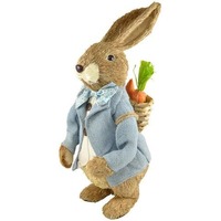 23x54cm Straw Peter Rabnit with Backpack