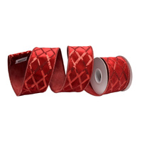 Red Shinny Harlequin Ribbon