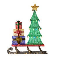 Sled w/Tree &amp; Presents w/Lights 183cm