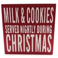 Block Sign Milk &amp; Cookies