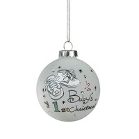 Baby&#39;s 1st Blue Bauble 8cm