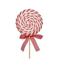 Hanging White &amp; Red Lollipop 23cm