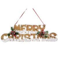 19&quot;x 6&quot; Merry Christmas Sign - Gingerbread..