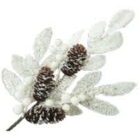 25&quot;L Leaf Spray with Pinecones