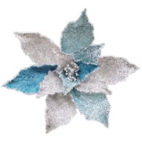 14&quot; Poinsettia Blues/Silver