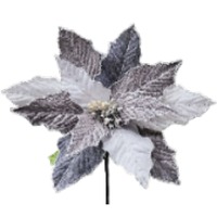 13&quot; Poinsettia Greys