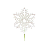 7&quot; Snowflake Pick - White