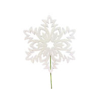 11&quot; Snowflake Pick - White