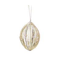 5&quot; Egg Shaped Bauble Champagne