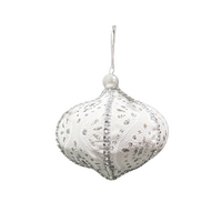 4.5&quot; Onion Bauble White
