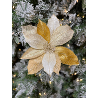 14" Poinsettia Gold