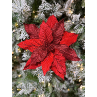14" Poinsettia Red