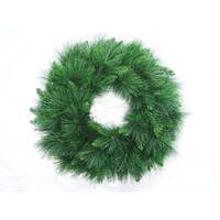 36&#39; long Needle Pine Double Wreath 140 Tips Green