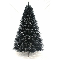 SO610085 (240cm) 8&#39; Black Crystal 1245 Tips W/Glitter Tree Hooked