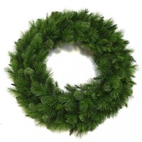 24&#39; DOUBLE  WREATH -GREEN MIXED  SPRUCE 170 Tips