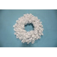 24&#39; DOUBLE WHITE WREATH FLOCK  SNOW 90 tips