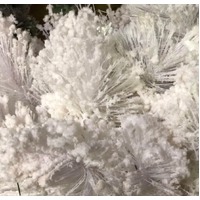 9&#39;X12&#39; WHITE GARLAND FLOCK  SNOW 70 Tips