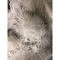 9&#39;X14&#39; GARLAND WHITE  ALASKAN  PINE  WITH  SILVER  GLITTER 80 Tips