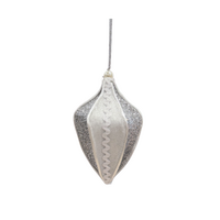 4' Silver Finial with glitter