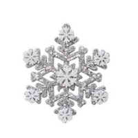 6&quot; Snowflake Silver Base with Silver Snowflakes