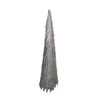 Cone tree,Silver w.glitters 14x50cm