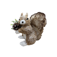 Squirrel straw with snow 