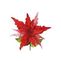 10&quot; POINSETTIA SINGLE STEM