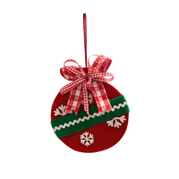6" Red Felt Bauble