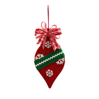 8" Red Felt Hanging Bauble