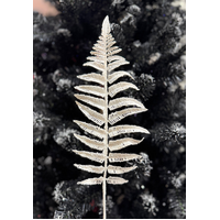 55cm White Leave Spray