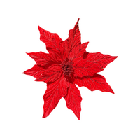 13" Poinsettia Red