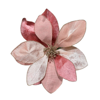 12" Light Pink/Cream Poinsettia