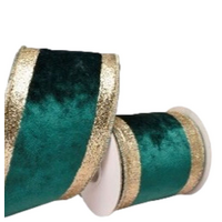 100mm Emerald Gold Ribbon