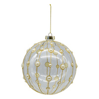 15cm Clear Pearl Bauble