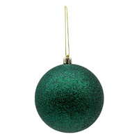 10cm Glitter Green Bauble